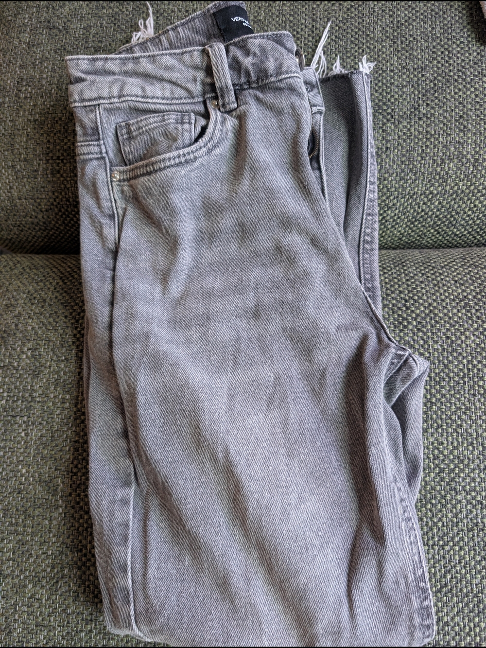 Vero Moda Grey Straight-Leg Jeans